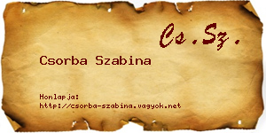 Csorba Szabina névjegykártya