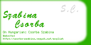 szabina csorba business card